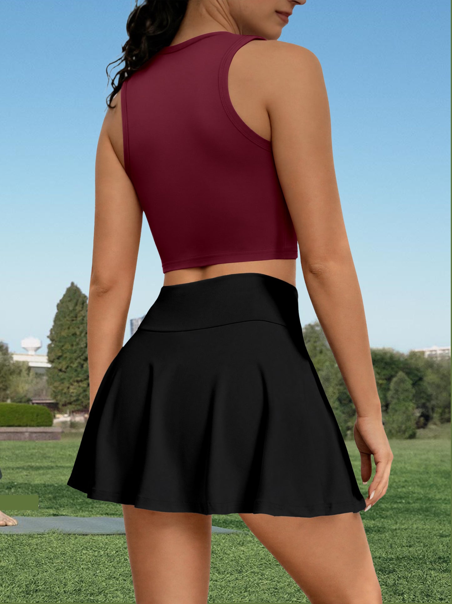 Women's Sleeveless Romper and Vest Set with Safety Shorts