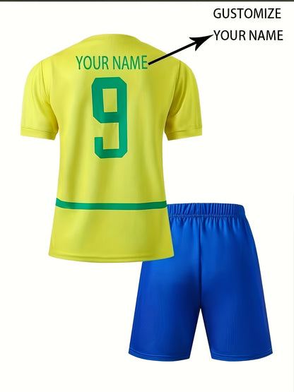 Men's Summer Casual Sportswear Set - Polyester T-Shirt & Shorts