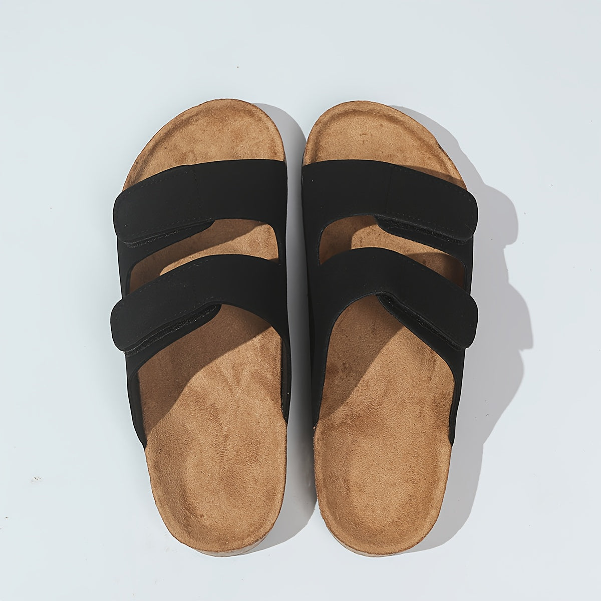 Vintage Round Toe Slippers with Thick Sole & Adjustable Fit
