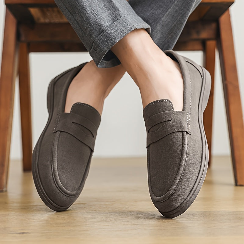Men's Lightweight Slip-On Casual PU Loafers for All Seasons