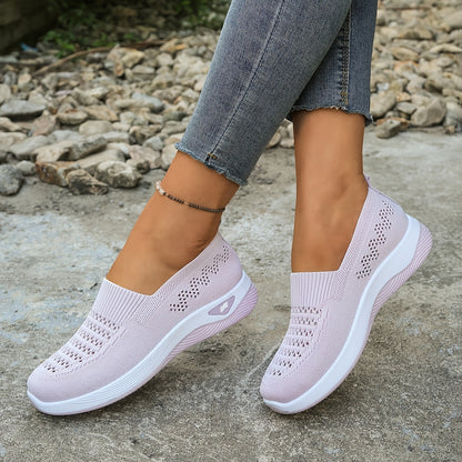 Women's Lightweight Breathable Slip-On Sneakers with Cushioned Sole