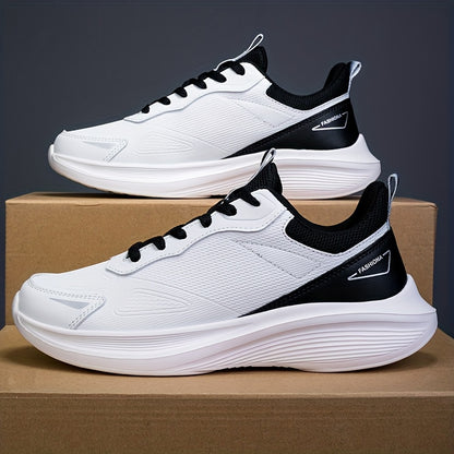 Men'S Slip-On Casual Shoes with Lightweight, Shock-Absorbing EVA Soles. Available in Black And White, These Low-Top Lace-Up Shoes Are Perfect for Minimalistic Everyday Formal And Athletic Wear. Ideal for The Gym, Office, And