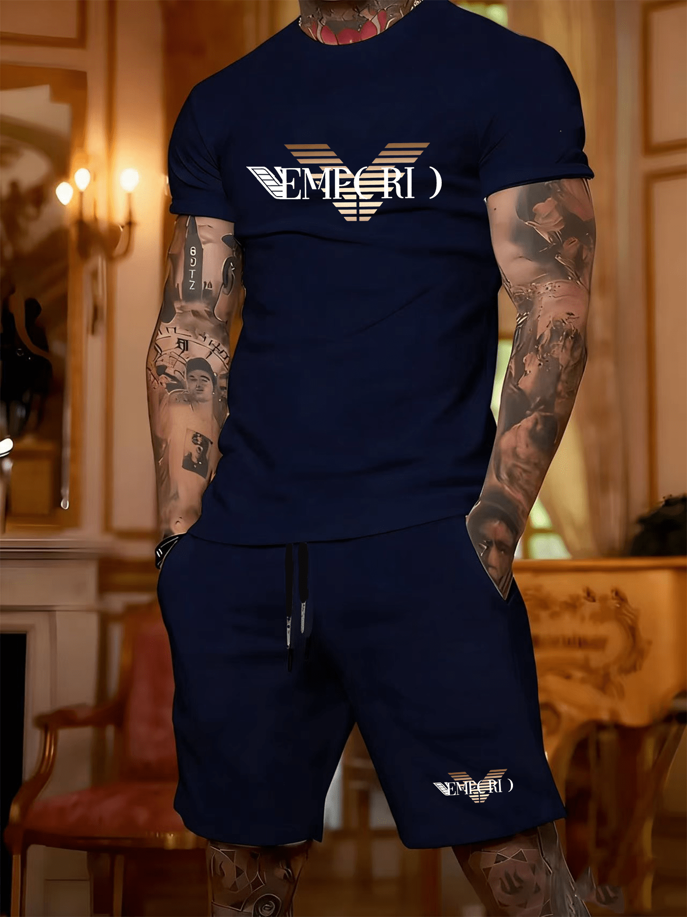 Men's Summer Casual Sportswear Set - Short Sleeve T-Shirt & Shorts