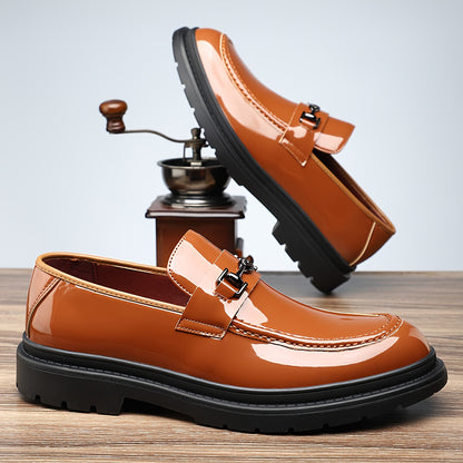 Men's Large Size Microfiber Leather Slip-On Loafers