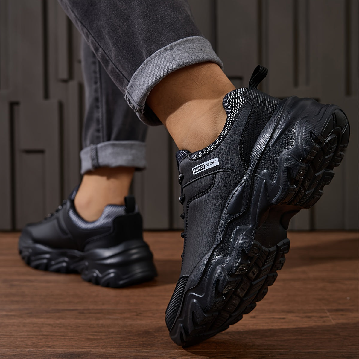 Men's Fashion Versatile Casual Sneakers, Lightweight All-Season Outdoor Leisure Sports Running Shoes - ayq