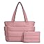 Lightweight Quilted Puffer Tote Bag for Women, Travel & Work