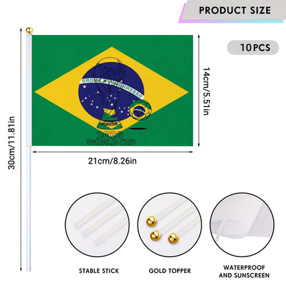 FIFA 2026 World Cup Handheld Fan Flag with Jules Rimet Trophy