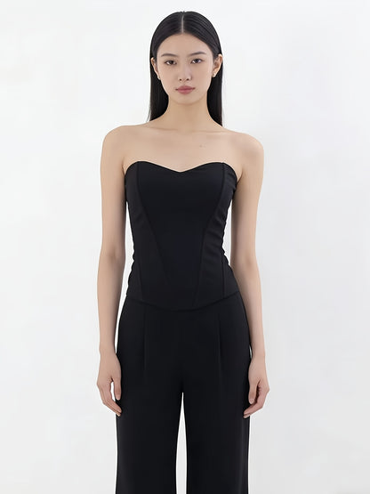 Women's Slim High Waist Corset Vest with Breast Pads