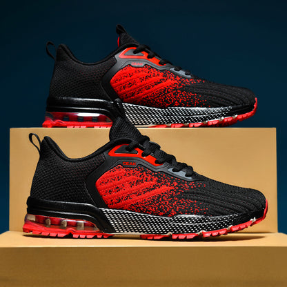 New Hot-Selling Men's Knitted Fabric Upper Sneakers Casual Men's Shoes Air Cushion Shoes - ayq