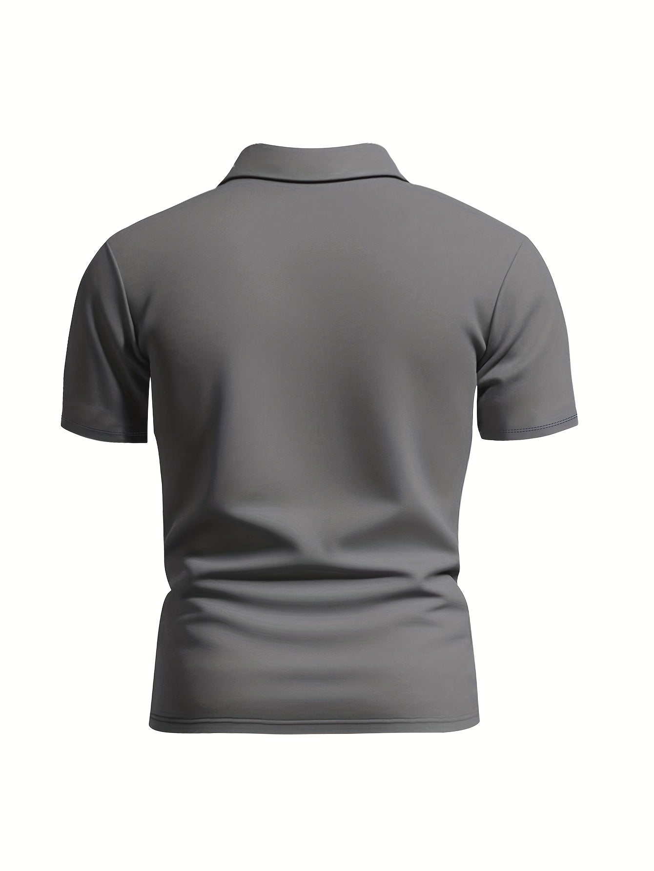 Brand New Short-Sleeve Polo with a Half Zipper, Quick-Drying And Breathable, a Stylish Casual Top - ayq