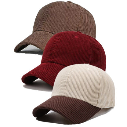 Adjustable Corduroy Baseball Caps for Men and Women, 3-Pack