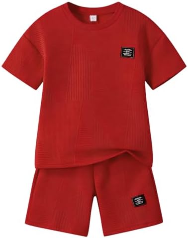 Boys Summer Short Sleeve Top & Shorts Set Ages 6-12