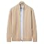 Men's Full Zip Mock Neck Cardigan Sweater with Pattern