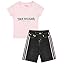 Girls Denim Shorts and Graphic Tee Set for Summer Style