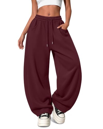 Women's Barrel Baggy Wide Leg Sweatpants for Streetwear