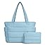 Lightweight Quilted Puffer Tote Bag for Women, Travel & Work