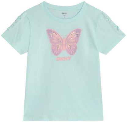 Girls Cotton Blend Short Sleeve Graphic Tee T-Shirt