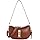 Brooke Women's Pebble PU Shoulder Bag with Crossbody Strap