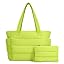 Lightweight Quilted Puffer Tote Bag for Women, Travel & Work