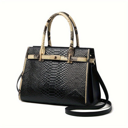 Women’s Vintage Leather Tote Bag with Adjustable Strap