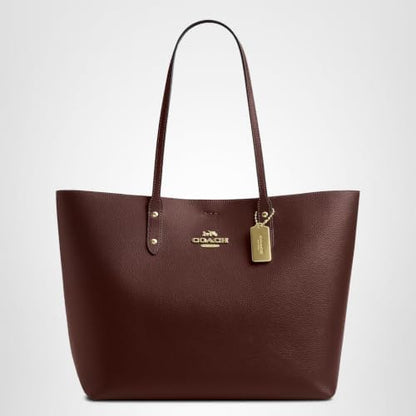 Coach Town Women's Leather Tote Bag