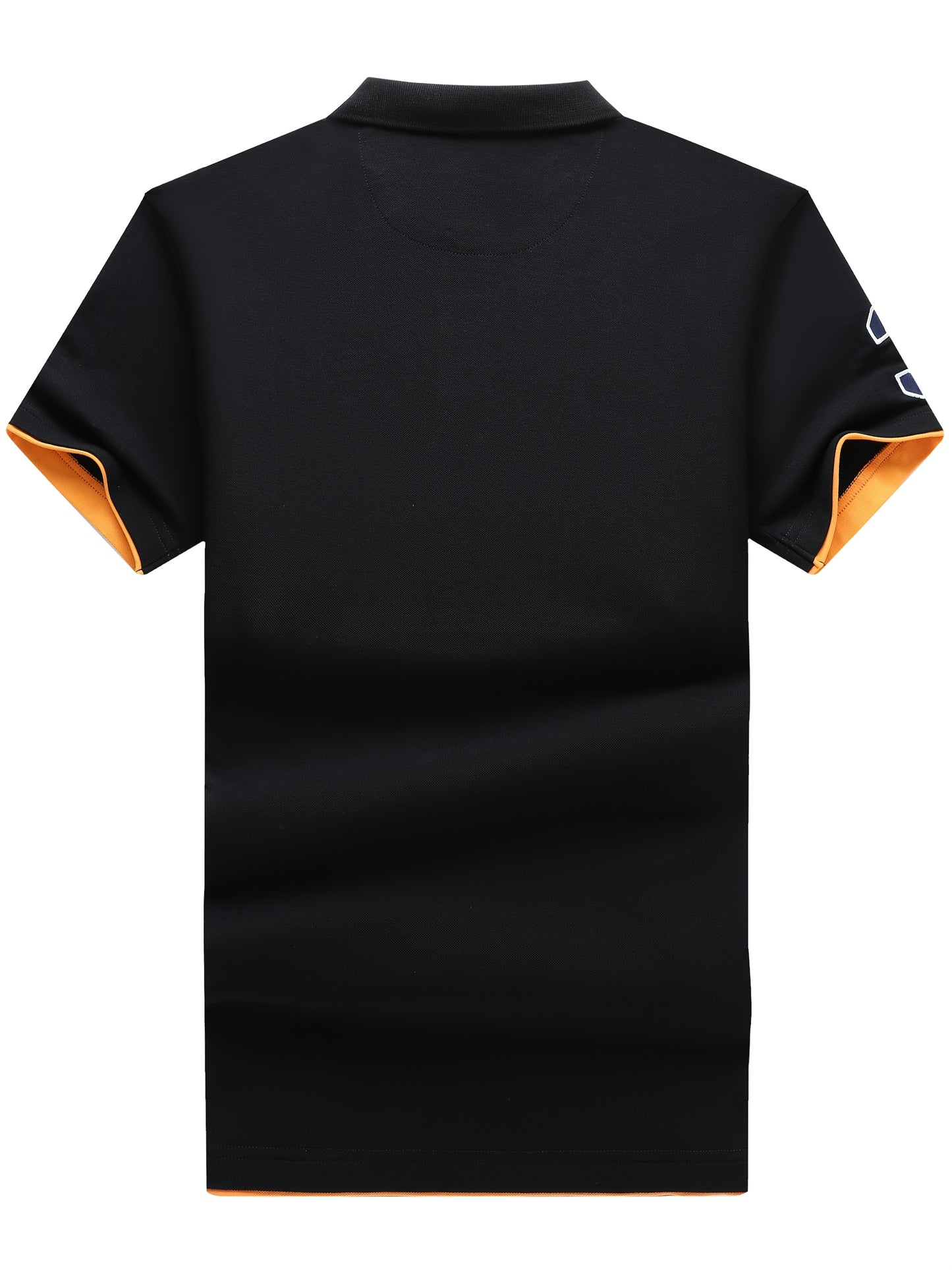 Men'S Short-Sleeve Polo Shirt with 95% And Embroidered Design - ayq