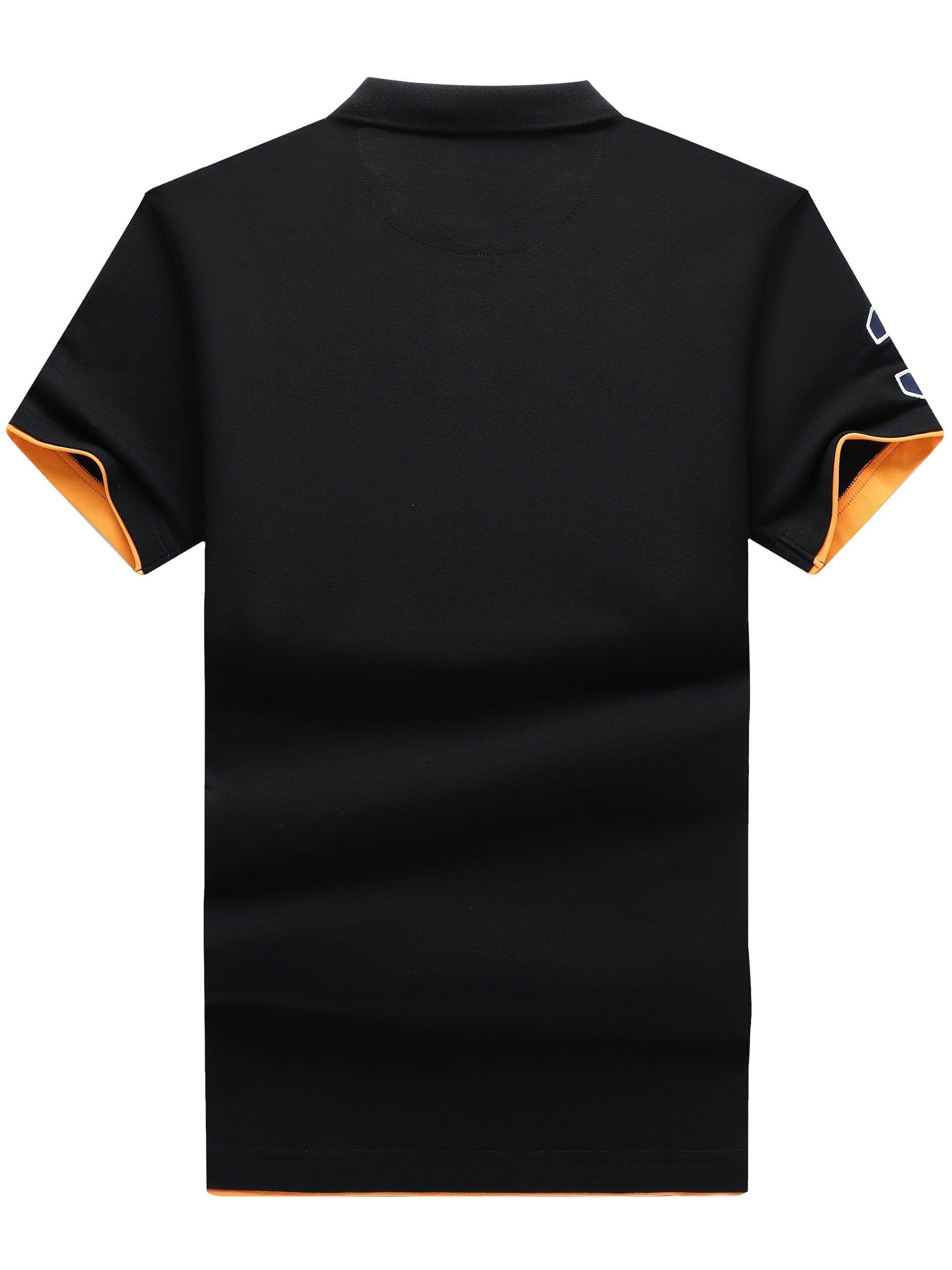 Men'S Short-Sleeve Polo Shirt with 95% And Embroidered Design - ayq