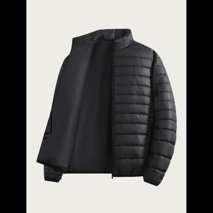 Men's Padded Coat - Men's Autumn/Winter Warm Outerwear - Men's Top - Men's Stand Collar Jacket - Men's Coat Jacket - Men's Warm Coat - Men's Overcoat - Men's Clothing - Men's Cold-Proof Coat - Autumn/Winter Coat, Solid Color,