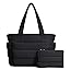 Lightweight Quilted Puffer Tote Bag for Women, Travel & Work