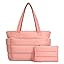Lightweight Quilted Puffer Tote Bag for Women, Travel & Work
