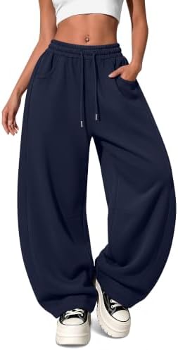 Women's Barrel Baggy Wide Leg Sweatpants for Streetwear
