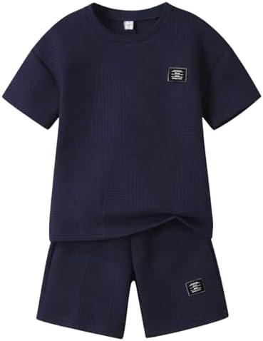 Boys Summer Short Sleeve Top & Shorts Set Casual Outfit