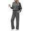 Ekouaer Women's Mock Neck Lounge Set with Wide Leg Pants