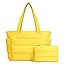Lightweight Quilted Puffer Tote Bag for Women, Travel & Work