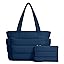 Lightweight Quilted Puffer Tote Bag for Women, Travel & Work