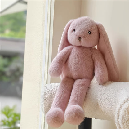44cm/17.3in Cute Long-Eared Pink Candy Rabbit, Floppy Ears Plush Toy, Soft Plush Cartoon Bunny Doll, Easter Bunny Doll Easter Gift Valentine's Day Gift Christmas Gift