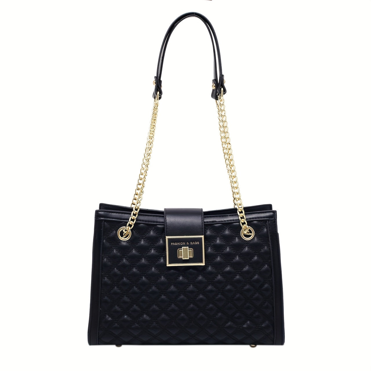 Women'S Vintage Classic Quilted Shoulder Bag, Stylish Chain Crossbody Bag, Easy Casual Commuting Tote