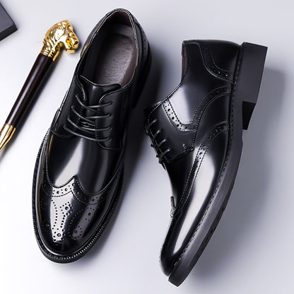 Men's Business Casual Oxford Shoes with Breathable PU Upper