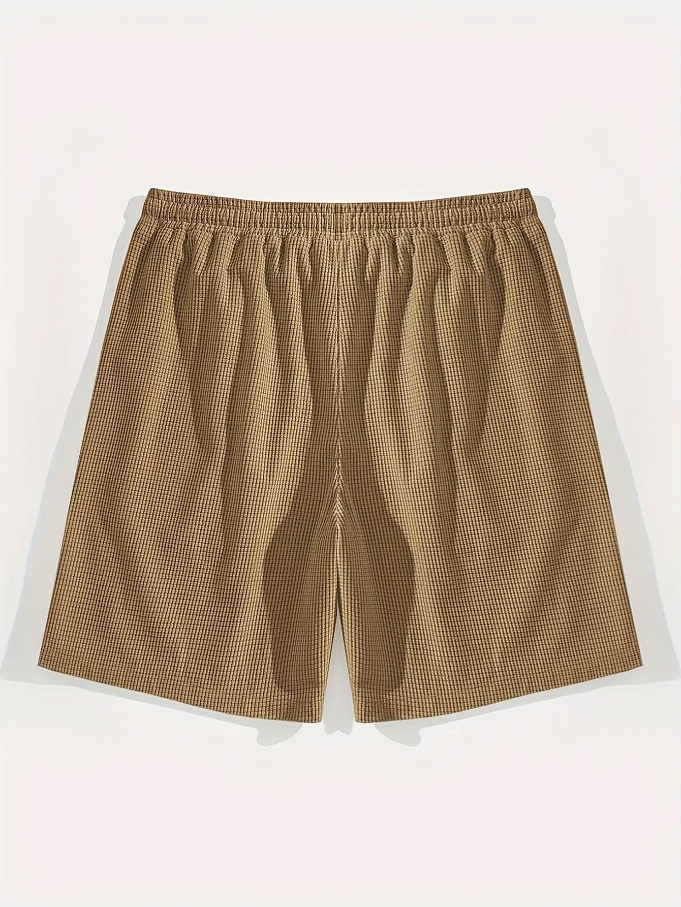 Men's Lightweight Polyester Casual Shorts with Drawstring Waist