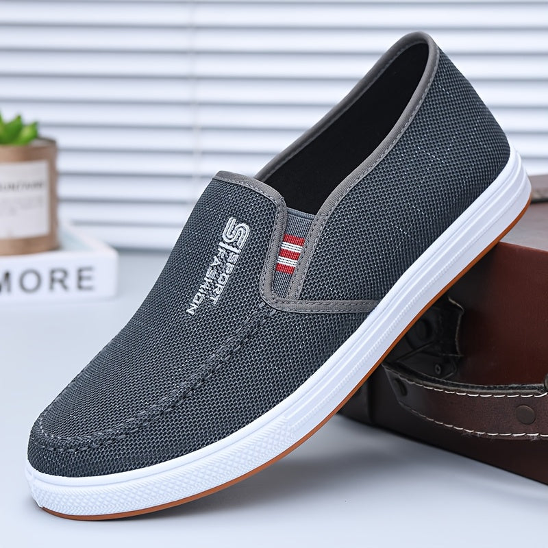 Men'S Casual Slip-On Loafers | Fabric Upper, PVC Sole, Slip-Resistant, Lightweight and Comfortable, Ideal for Daily Wear, Training, and Parties - ayq