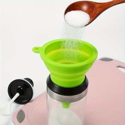 1pc, Multi Functional Outdoor And Household Funnels, Expandable And Portable Foldable Funnels, Space Saving Dispensers Suitable For All Liquid Dispensers, Perfect For Kitchens And Outdoor Small Tools Kitchen Accessories
