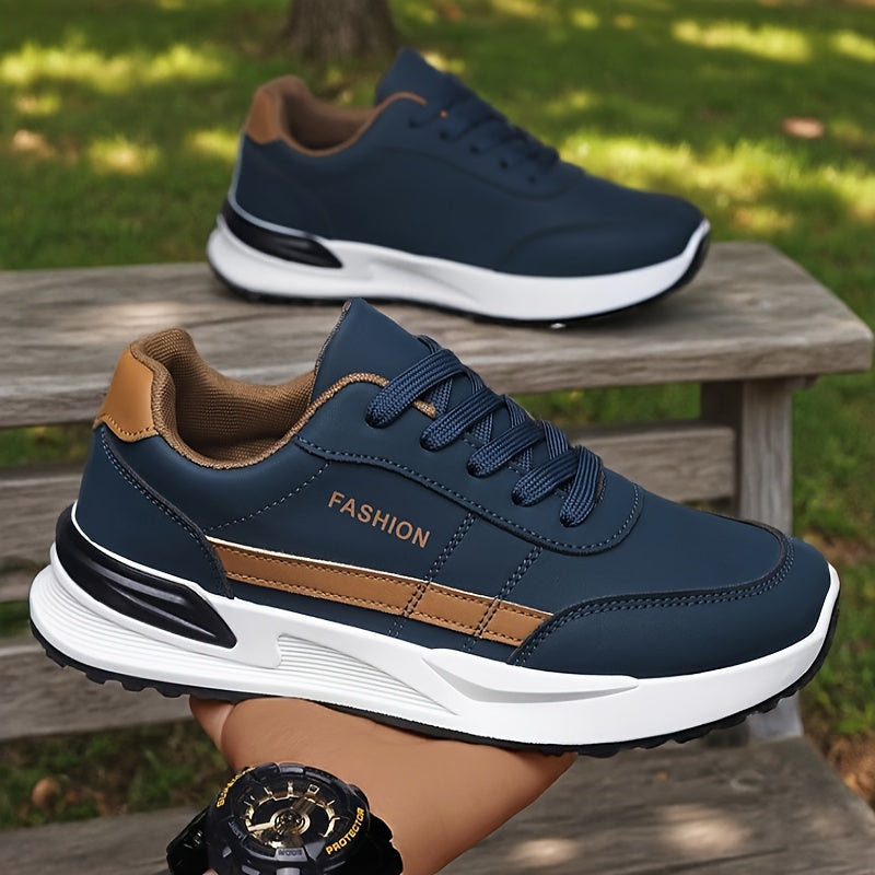 Men's Breathable Walking Shoes, Camping Shoes, Training Shoes, Casual Shoes, Large Size Classic Low-Top Skate Shoes, Daily Commute Lace-Up Student Casual Sneakers for All Seasons - ayq