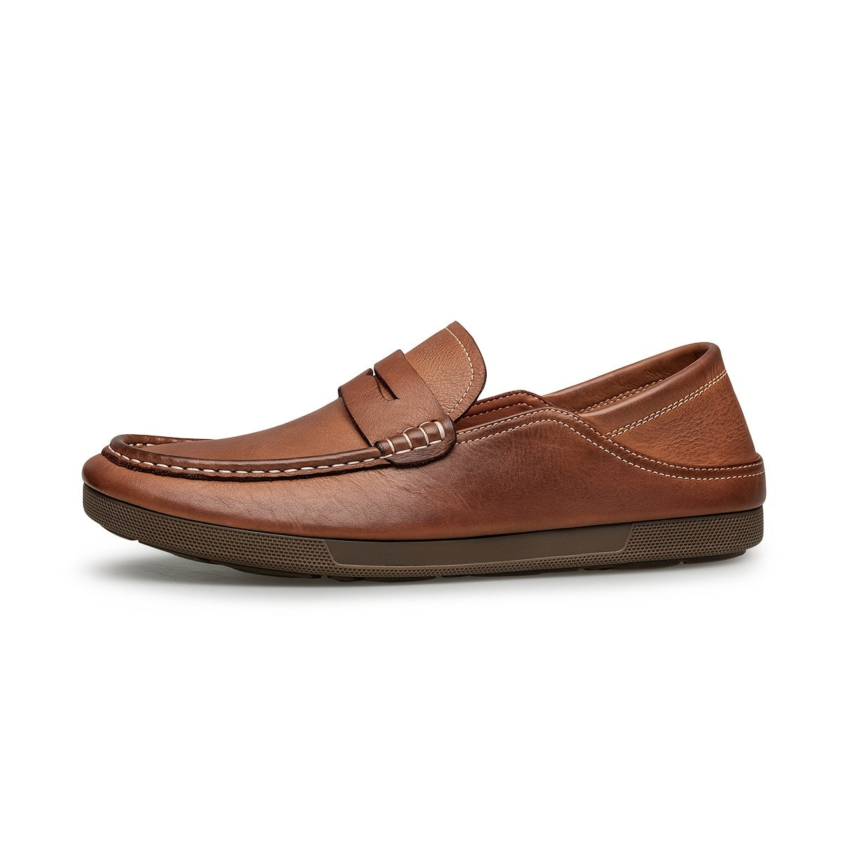 Men's Premium Washed Cowhide Loafers Soft Slip-On Casual Shoes