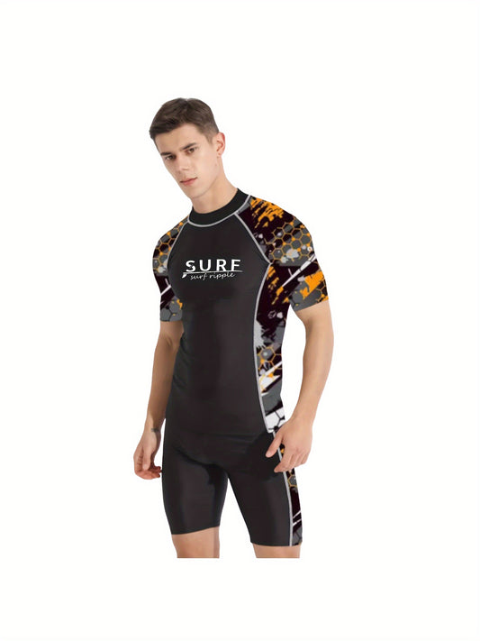 Men's Skinny Sports Swimsuit Set for Summer Beach - ayq