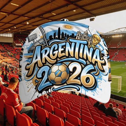 Men's Lightweight Argentina 2026 Football Baseball Cap - Sports Style
