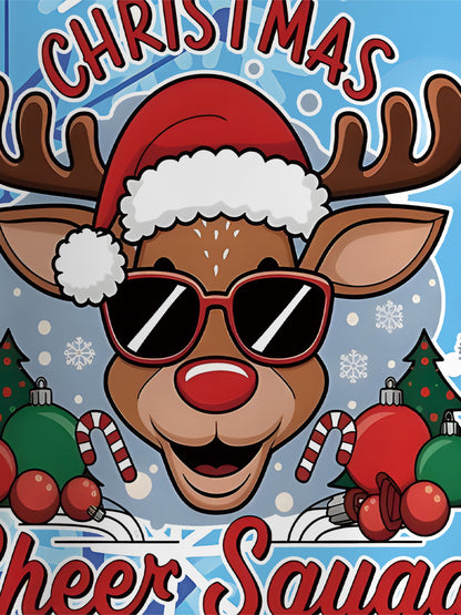 2pcs Boys' Christmas Reindeer Print Hoodie & Pants Set - Cozy Fleece-Lined Casual Sportswear with "Merry Christmas" Design, Perfect for Holiday Gifts & Outdoor Activities, Christmas Clothes, for Outdoor, Sportswear Suit For B