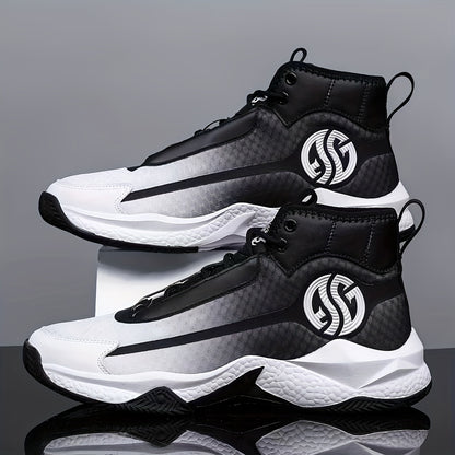 Unisex Fashion Sports Sneakers - Casual Street Athletic Running Shoes with Breathable Fabric Upper, Mid Top Lace-Up, Rubber EVA Sole, All-Season Comfort, Round Toe for Training  Basketball