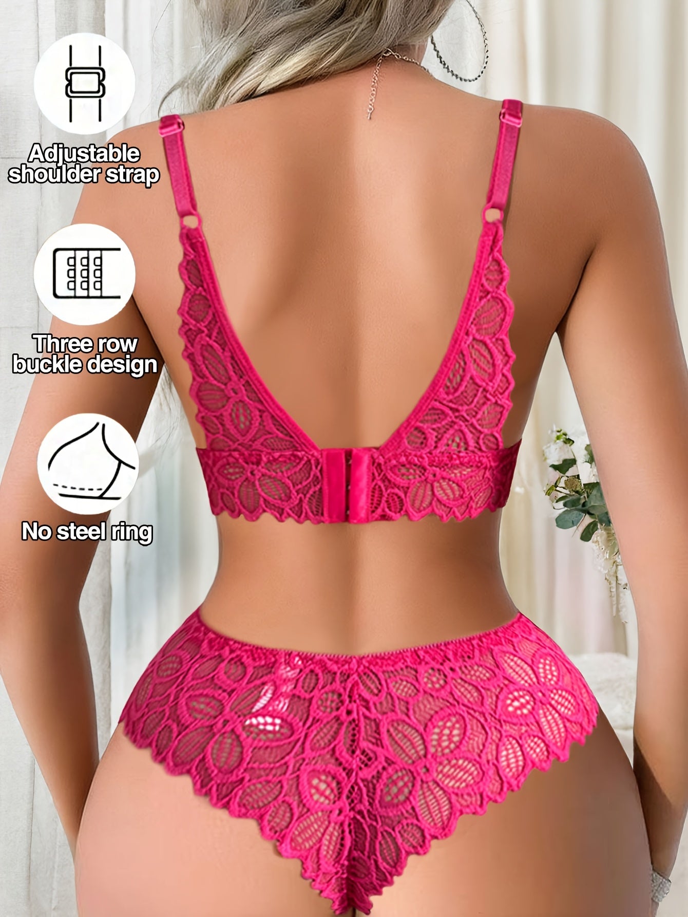 Sexy Lace Bra and Panties Set for Women, Comfortable & Breathable