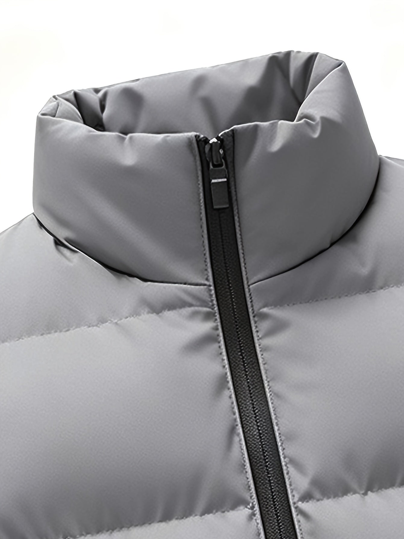 Men's Autumn-Winter Stand Collar Warm Polyester Vest