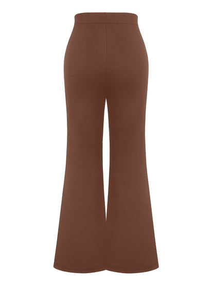 Women's Wide-Leg Belted Trousers - Casual Comfortable Pants